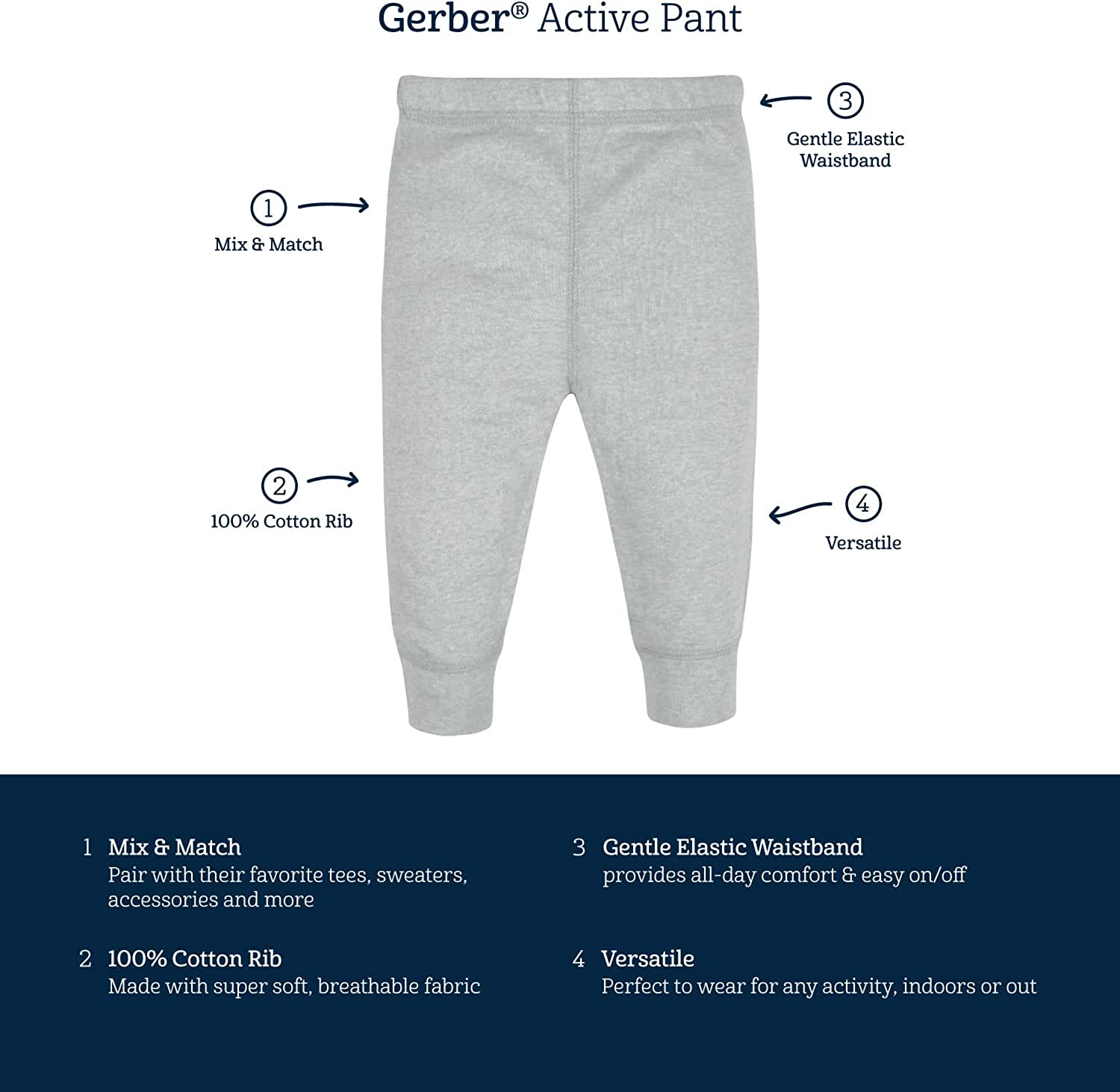 Gerber Baby Boys' Multi-Pack Pants - Image 6